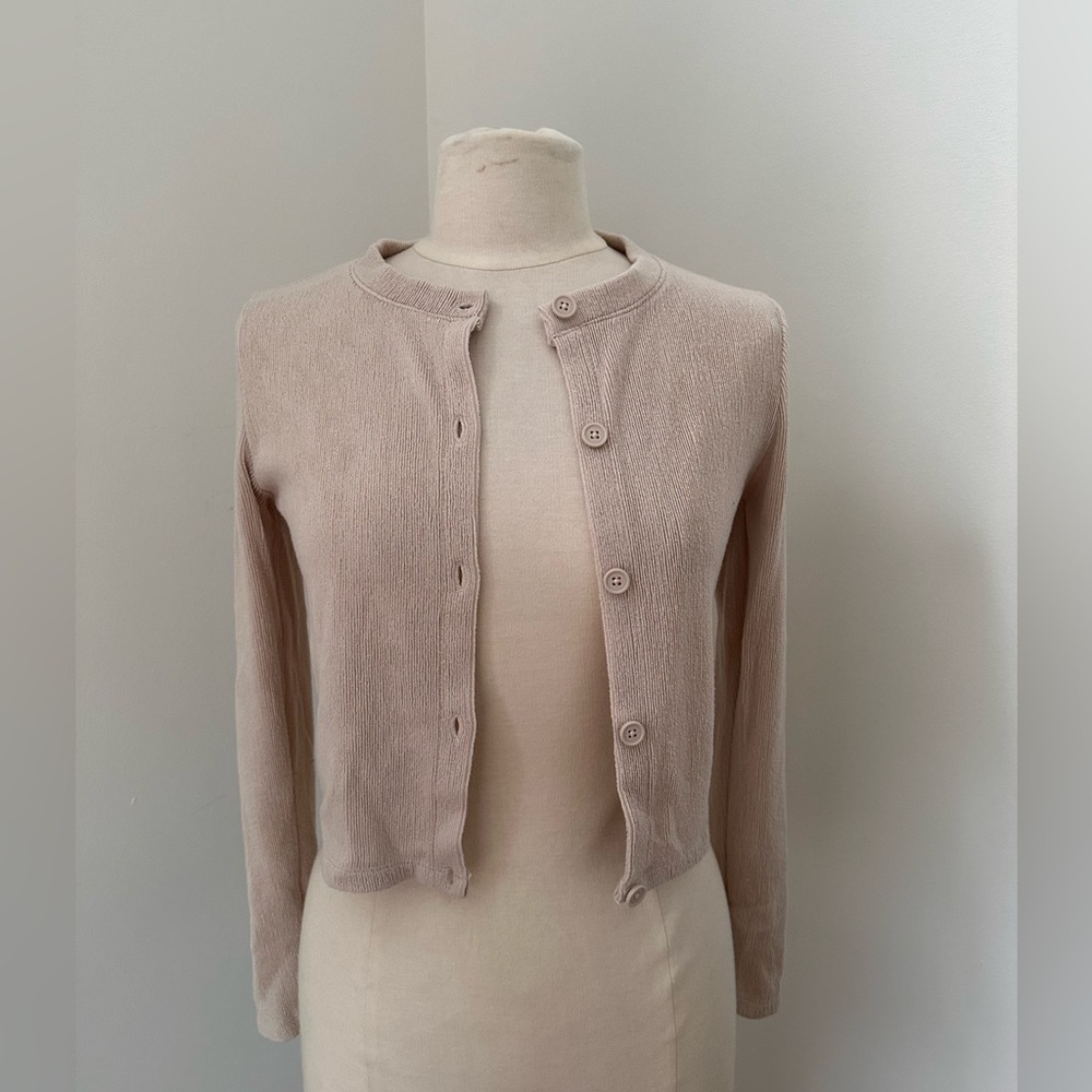 Zara Cropped Button Up Cardigan